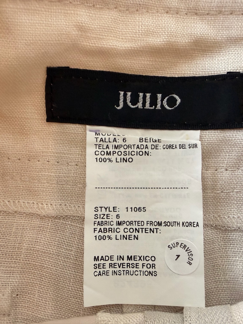 Julio Cream Linen Blend Pleated Shorts - Picture 3 of 3